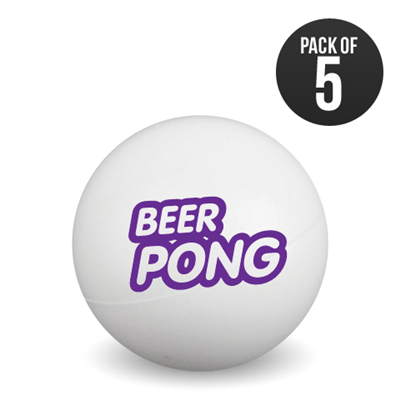 Pack of 5 Branded Beer Pong Balls